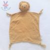 Doudou plat Lion lange de coton moutarde VERTBAUDET