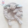 Doudou plat Lapin marionnette rond gris bleu Tom & Zoé