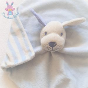 Doudou plat Chien bleu dessous rayé blanc PRIMARK