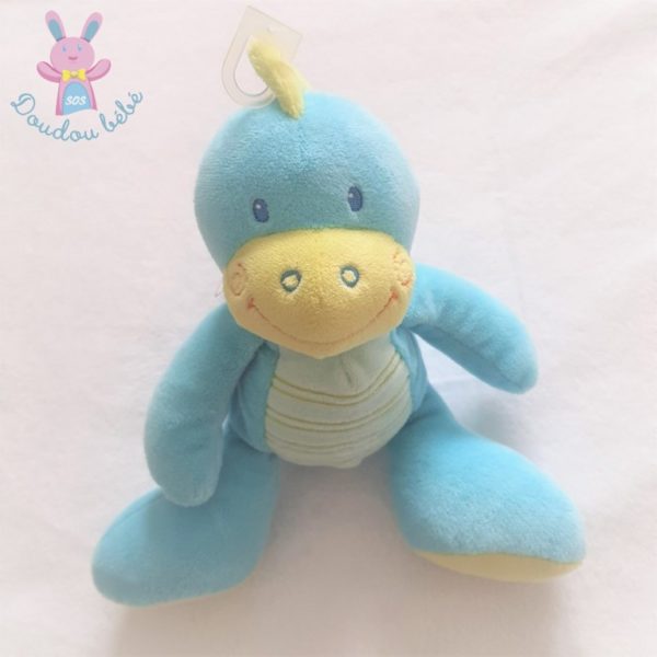 Doudou Dragon Dinosaure bleu vert JOGYSTAR KIABI