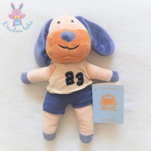 Doudou Chien bleu beige marron 23 BOUT’CHOU MONOPRIX