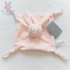 Doudou plat Lapin rose pâle et pois gris BOUT'CHOU MONOPRIX