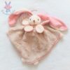 Doudou plat Lapin beige rose avec pétales BUKOWSKI