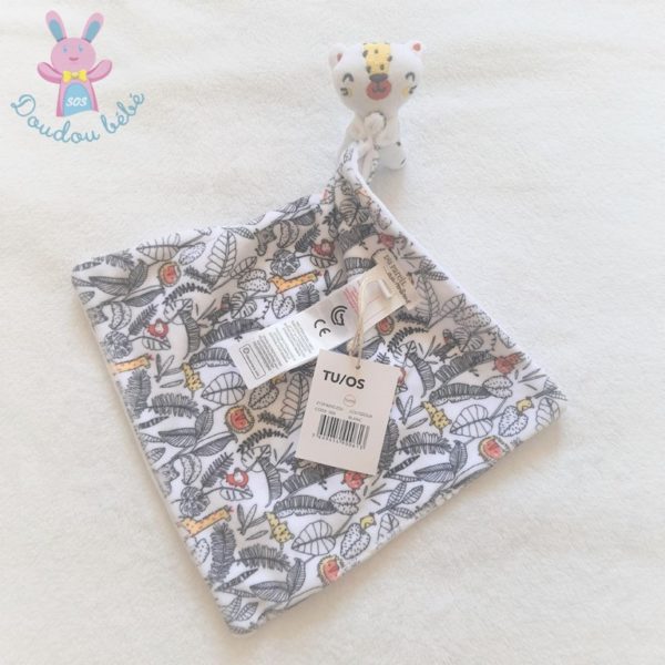 Doudou Léopard mouchoir feuilles animaux DU PAREIL AU MEME DPAM