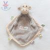 Doudou plat Singe Popi gris beige étiquettes BAYARD JEUNESSE