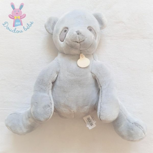 Panda gris "J'aime mon doudou" 35 cm DOUDOU ET COMPAGNIE