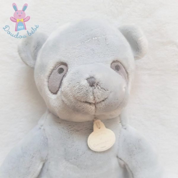 Panda gris "J'aime mon doudou" 50 cm DOUDOU ET COMPAGNIE