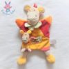 Cheval marionnette et bébé jaune rouge vert DOUDOU ET COMPAGNIE