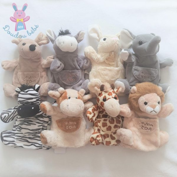 Lot marionnettes animaux HISTOIRE D'OURS