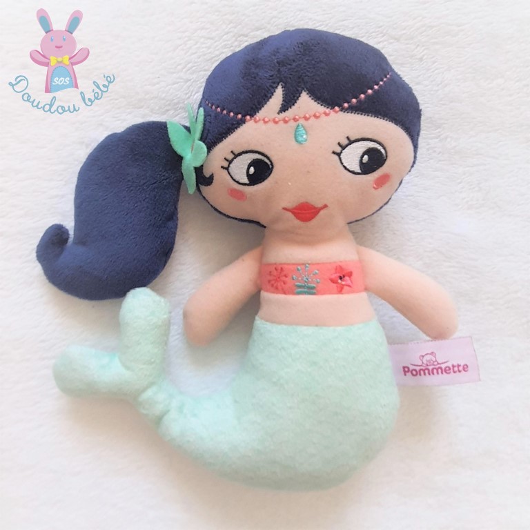 PELUCHE POUPEE SIRENE BLEUE