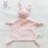 Doudou plat Lapin rose dos tissu fleurs EARLY DAYS PRIMARK