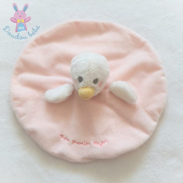 Doudou plat Canard rond rose SERGENT MAJOR