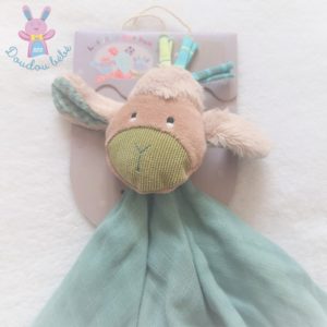 Doudou Mouton lange Les jolis pas beaux bleu MOULIN ROTY