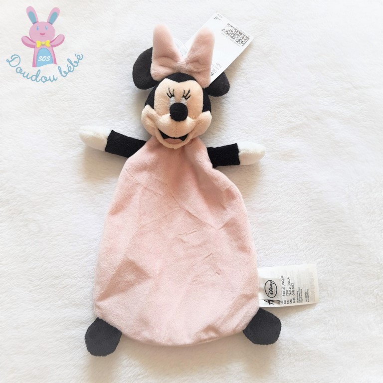 sos doudou Minnie Disney Nicotoy Simba carré plat rouge et noir