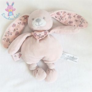 Doudou Lapin rose blanc oiseau my little bird BOUT’CHOU MONOPRIX