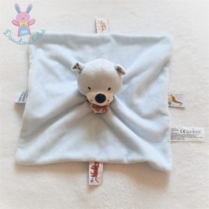 Doudou plat Ours bleu animaux « My savage friends » BOUT’CHOU