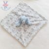 Doudou plat éléphant bleu blanc gris BLANKETS & BEYOND