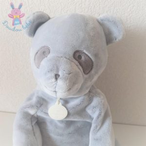 Panda gris “J’aime mon doudou” 50 cm DOUDOU ET COMPAGNIE