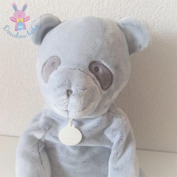 Panda gris "J'aime mon doudou" 35 cm DOUDOU ET COMPAGNIE