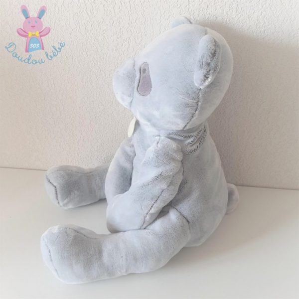 Panda gris "J'aime mon doudou" 35 cm DOUDOU ET COMPAGNIE