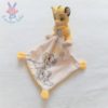 Doudou Roi Lion mouchoir blanc jaune My little king DISNEY