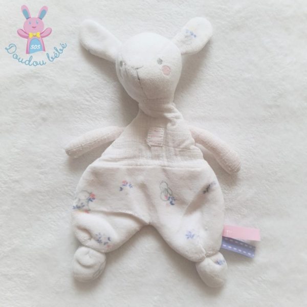 Doudou plat Lapin blanc SERGENT MAJOR