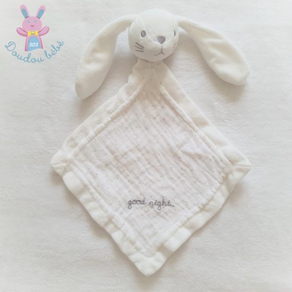 Doudou plat Lapin blanc lange SIMBA