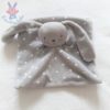 Doudou plat Lapin gris blanc étoiles luminescent PAT & RIPATON