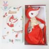 Doudou plat Alice la renarde renard orange et blanc LILLIPUTIENS