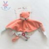 Doudou plat Renard orange bleu baguette étoile attache tétine GIPSY