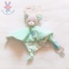 Doudou plat Souris gris vert bleu escargot attache tétine GIPSY