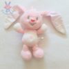 Doudou Lapin rose blanc AUCHAN