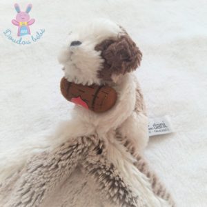 Doudou Chien Saint Bernard mouchoir marron blanc DANI CREATIONS