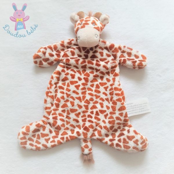 Doudou plat Girafe marron et beige 30 cm KIMBALOO LA HALLE