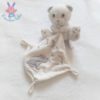 Doudou Ours blanc gris mouchoir lune nuage polaire étoiles SIMBA