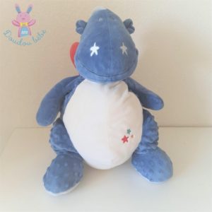 Doudou peluche Dragon Victor & Guss bleu blanc 45 cm NOUKIE’S