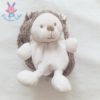 Doudou peluche Hérisson blanc et marron chiné TEX BABY