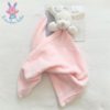 Doudou Chien blanc couverture polaire rose KING BEAR