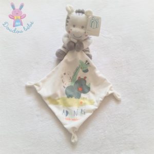 Doudou Zèbre blanc gris mouchoir “Adventure little explorers” SIMBA