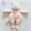 Doudou Ours rose blanc fleurs "Spring time" BOUT'CHOU MONOPRIX