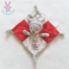 Doudou plat Renard "petit et rusé" rouge gris SIMBA