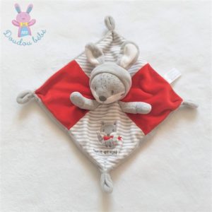 Doudou plat Renard rouge gris et rayé “petit et rusé” SIMBA