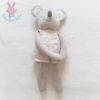 Doudou Souris gris blanc robe étoiles lunes OBAIBI OKAIDI