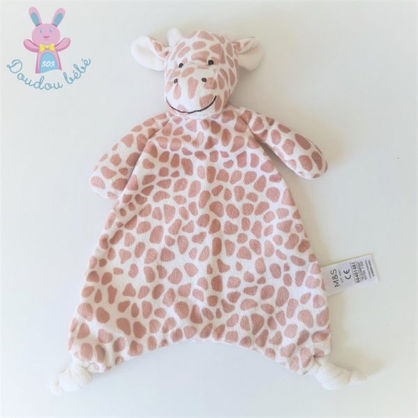 Doudou plat Girafe beige et blanc MARK AND SPENCER M&S