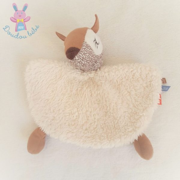 Doudou plat Biche blanc marron Tout doux love TAPE A L'OEIL TAO