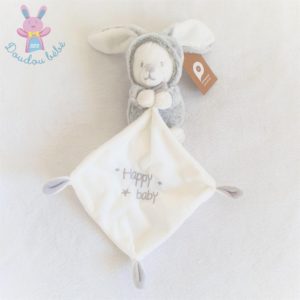 Doudou Ours Lapin gris mouchoir Happy Baby Orchestra Prémaman