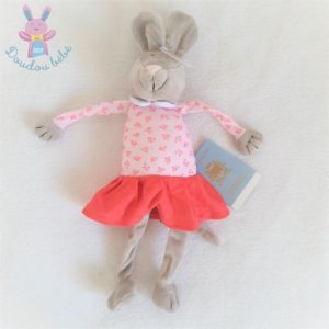 Doudou Souris gris rose rose fleurs jupe BOUT’CHOU MONOPRIX