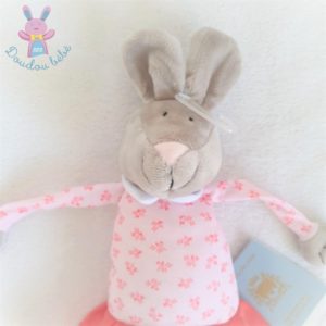 Doudou Souris gris rose rose fleurs jupe BOUT’CHOU MONOPRIX