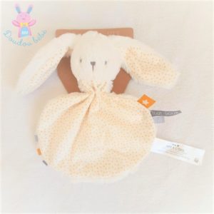 Doudou plat Lapin blanc étoiles jaune love TAPE A L’OEIL TAO