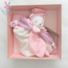 Ours plat collector blanc rose "J'aime mon doudou" DOUDOU ET COMPAGNIE